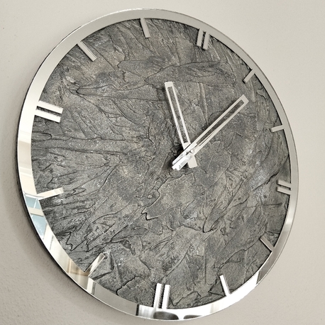 BETON EFEKT DUVAR SAATİ ÇAP: 50 CM.