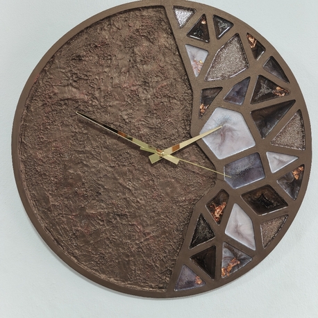 BETON-EPOKSİ DUVAR SAATİ 50 CM. 