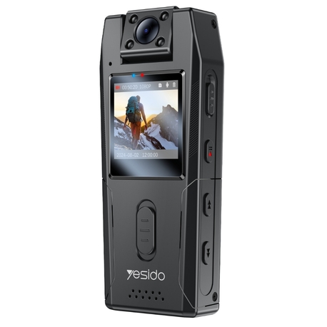 Yesido KM25 1.3inch Ekranlı 180 Derece Dönebilen 1080P Vücut Kamerası
