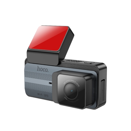 Hoco. DV12 2K GPS Destekli Ön ve Arka Kameralı Araç Kamerası - Gri
