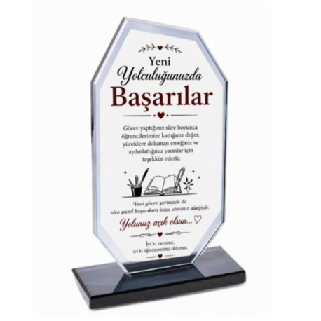 Okullara - Öğretmenlere Özel Kristal Plaket