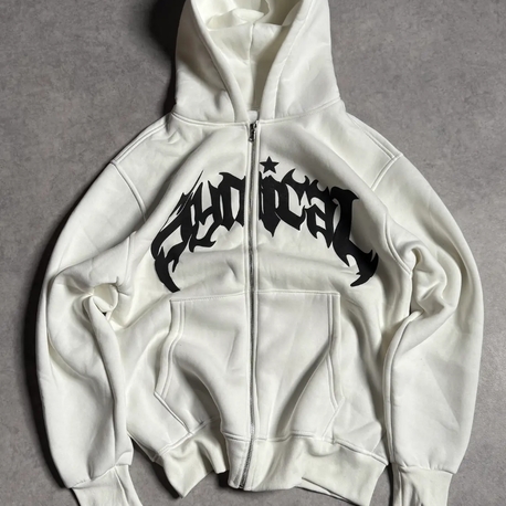 SYNICAL TAŞLI ZIPPER-BEYAZ