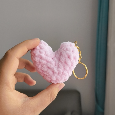 Peluş Kalp Anahtarlık Çanta Süsü