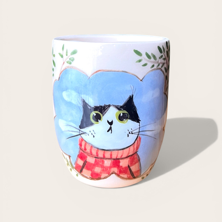 Espresso yeşil gözlü papyon kedo