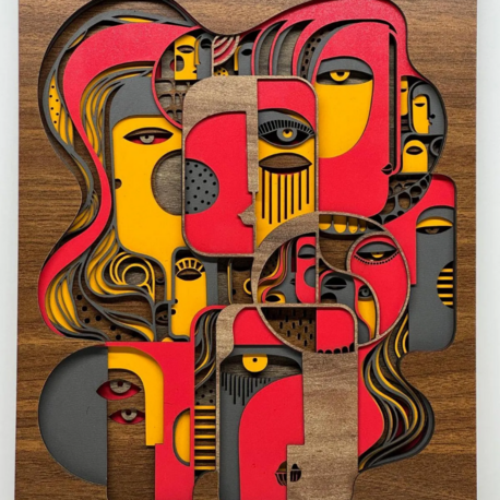 Soyut Katmanlı Abstre Tablo