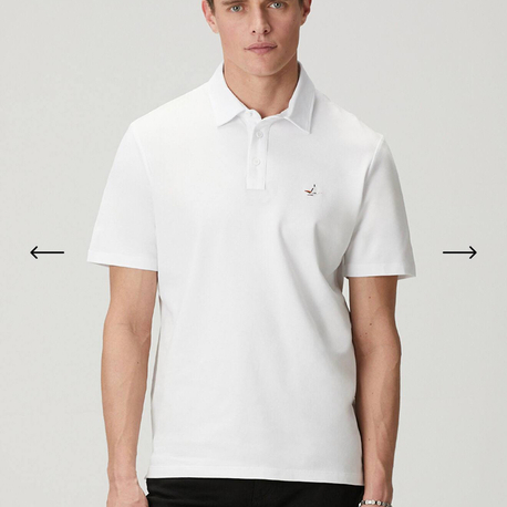PREMİUM PİKE KUMAŞ POLO YAKA T-SHİRT BEYAZ