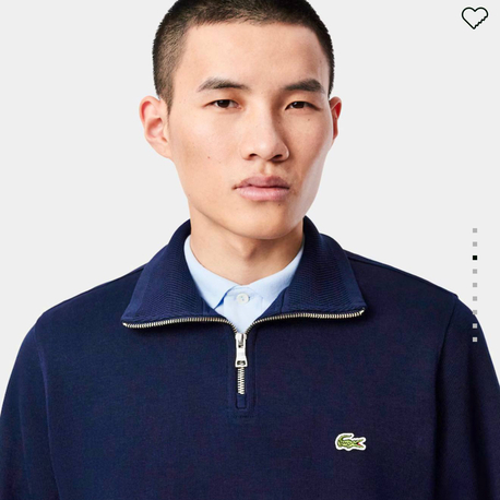 LACOSTE YARIM FERMUAR DOUBLE FACE SWEAT LACİVERT