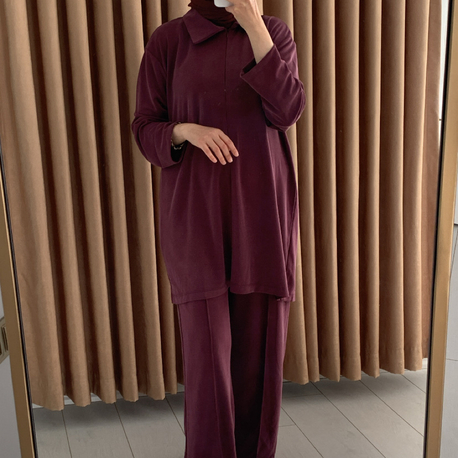 Pantolonlu Mürdüm Takım 