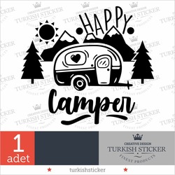 173 - HAPPY CAMPER KARAVAN STİKCER