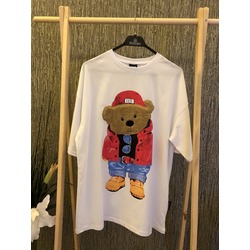 CUTE BEAR (Peluş Kabartmalı) Oversize Tshirt