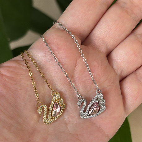 Silver|Gold Swan Kolye