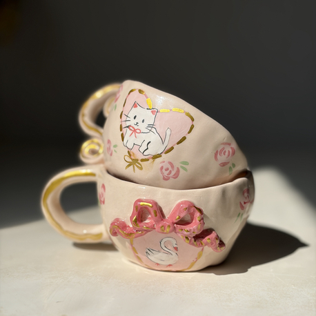 Kedi ve kuğu mug 