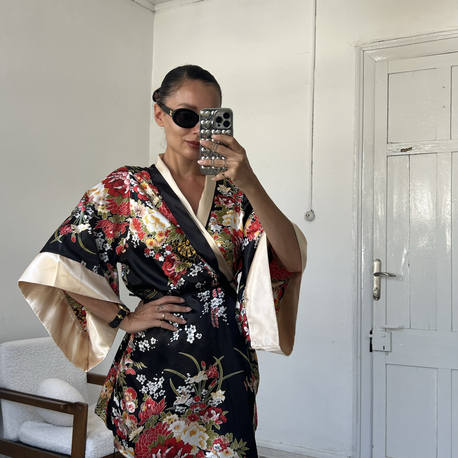 Orjinal Uzakdoğu Satin Touch Nadir Parça Kimono 