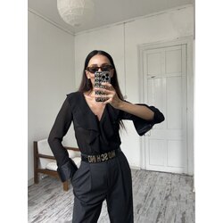 İngiliz Viscose Frill Detaylı Premium Bluz