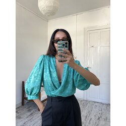 Jakarlı Hand Tailored Peplum Anvelop Bluz