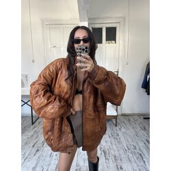 %100 Orjinal Yumuşak Kuzu Derisi Patchwork Premium Unisex Kaban