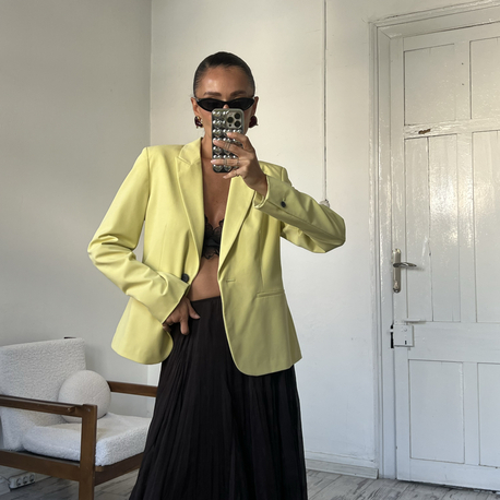 Orjinal Marka Detaylı Fresh Green Premium Blazer