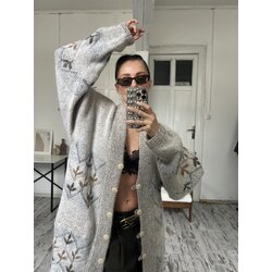 Nahar Made in Italy %100 Mohair Kalın Dokuma Kaban Hırka
