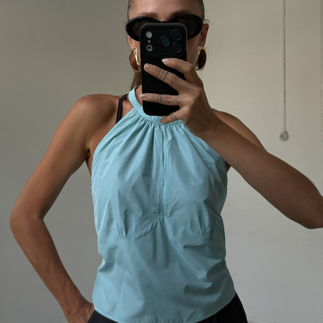 Custom Made Soft Tafta Sırt Detaylı Bluz