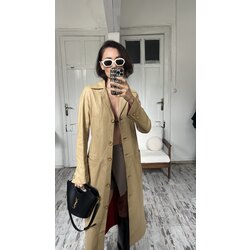 Custom Made %100 Yumuşak Kuzu Derisi Maxi Kaban