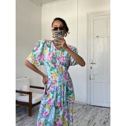 Joy Germany %100 Viscose Premium Doku Floral Elbise