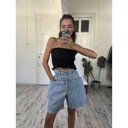Mac Mare İtalyan Midi Bel Korsajlı Denim Şort