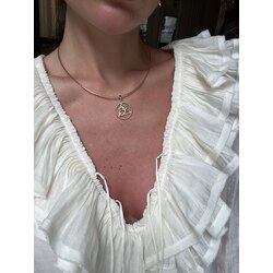 Eye of Ra Kararmaz Çelik Üzeri Altın Kaplama Choker Kolye