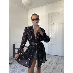 Metalik Lurex İşleme Alman Üretim Maxi Kimono 