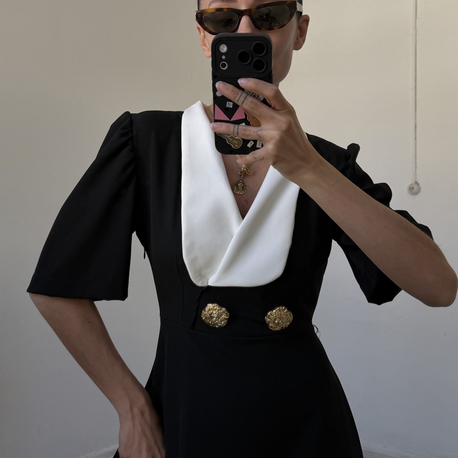 Maxi Yaka Fransız Re Edition Midi Elbise