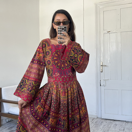 Indien Haus Hamburg %100 Cotton Koleksiyonluk Elbise
