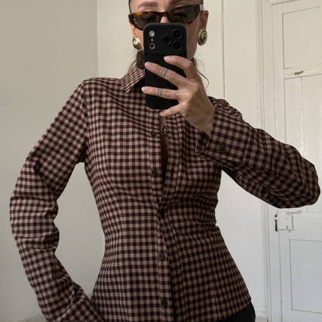 Cotton Blend İspanyol Güncel Kum Saati Model Gömlek