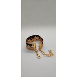 Gold and black miyuki bileklik 