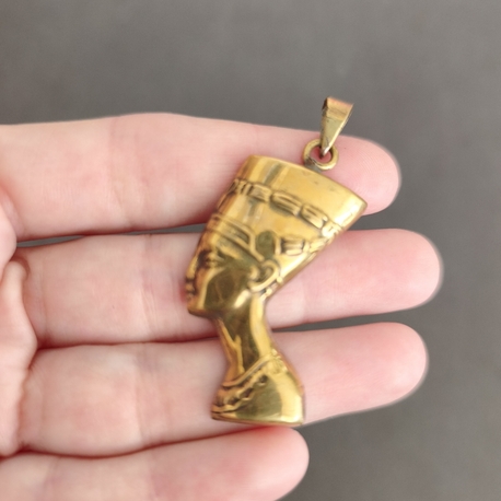Nefertiti Pirinç Kolye Ucu