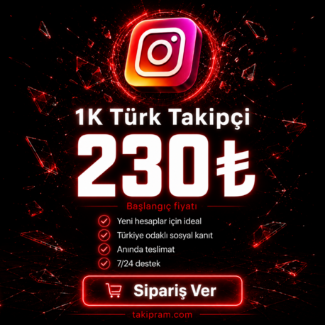 1K Türk Takipçi — Instagram