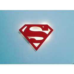 Supermen Led ışıklı Ahşap Dekoratif Duvar Pano 