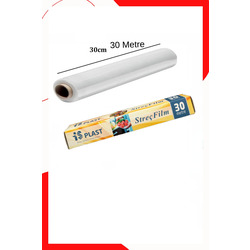 Gıda Streç Film Streç Film Kutulu 30cm X 30metre Yiyecek Tazelik Koruma Streç Film Rulosu 1 Adet
