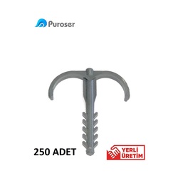 Yere Tespit Dübeli Kılçık Dübel 250 Adet Beyaz