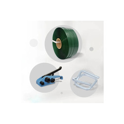Polyester Set 19x1.00 1000 Metre Yeşil Çember- 19mm Bukle Toka 500 Adet-1 Adet Germe Aparatı