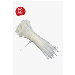 Plastik Kelepçe Cırt Kablo Bağı 2.5x200MM Beyaz 300 Adet