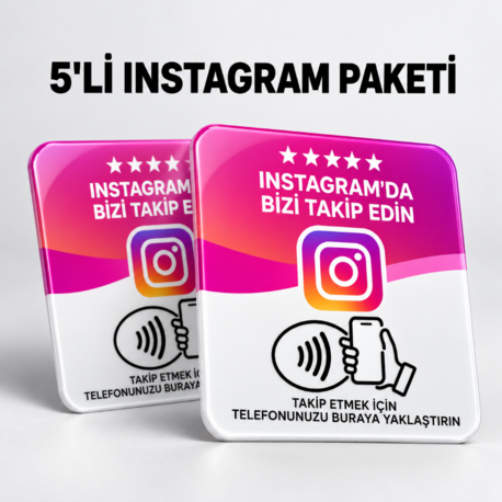 5'li Instagram NFC Kartı