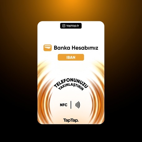 IBAN NFC Kartvizit (Cüzdan Boy)