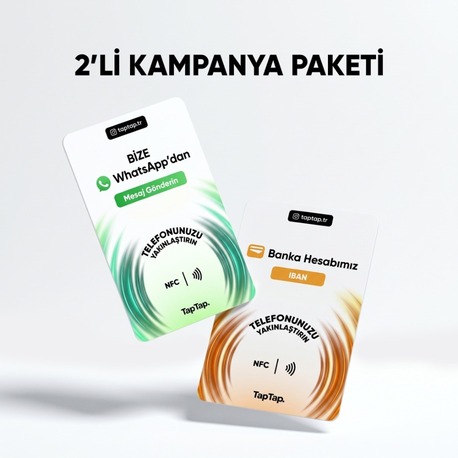 Whatsapp+IBAN NFC Kartvizit - Avantaj Paket (Cüzdan Boy)