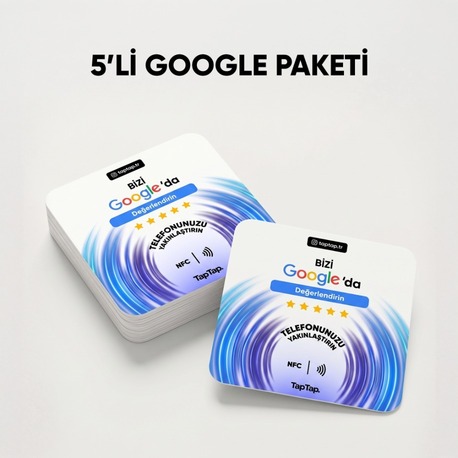5'li Google Nfc Yorum Kartı