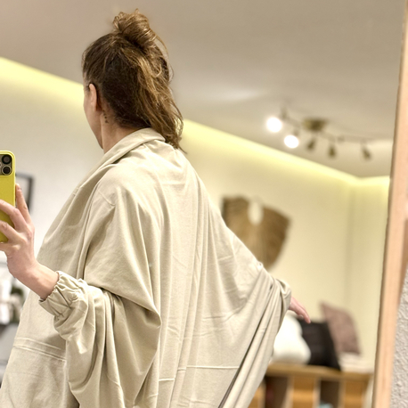 Bej- Oversize Modal Ceket