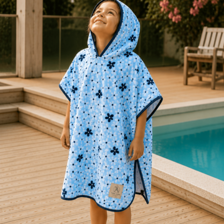 %100 Pamuk Renkli Oversize 3-8 Yaş Çocuk Pançosu