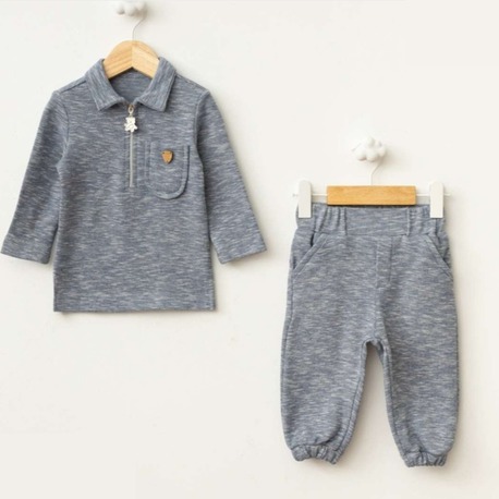BABY FOU POLO YAKA CEPLİ İKİLİ TAKIM (18-24 Ay)