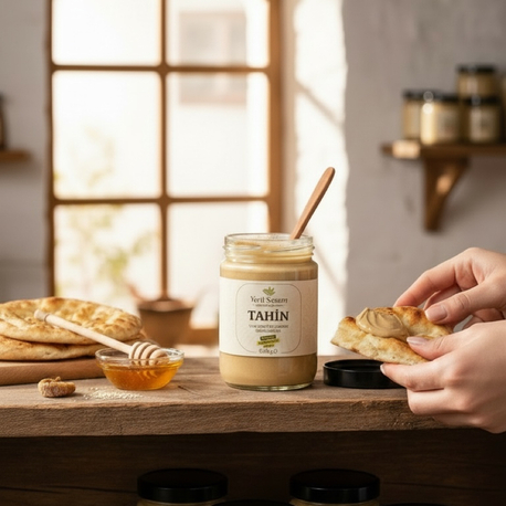 %100 Yerli Susamdan Taş Değirmen Tahini