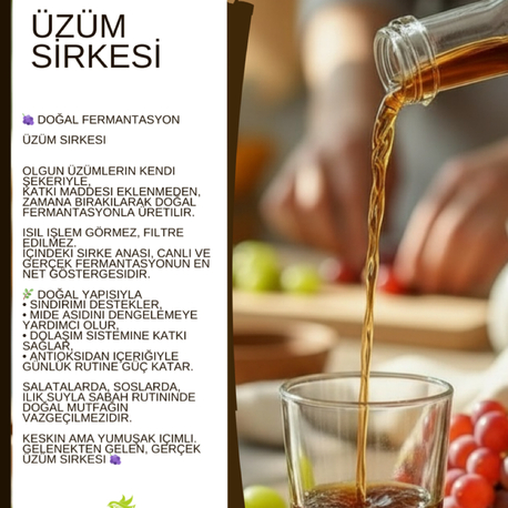 Üzüm Sirkesi Doğal Fermantasyon