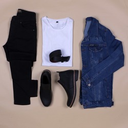 Kot Ceket Beyaz Basic T-shirt Bot Kombin 