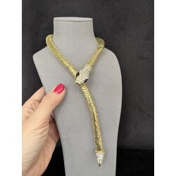 Gold yılan kolye 